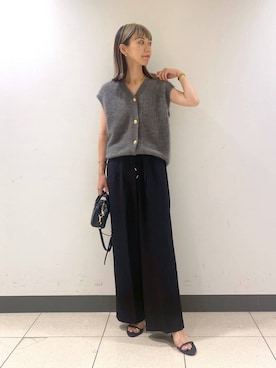 「アイテム（スラックス）」を使った、sayakaさん（レディース・158cm・20代）の夏コーディネート