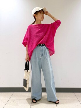 「アイテム（キャップ）」を使った、sayakaさん（レディース・158cm・20代）の春コーディネート