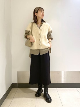 「アイテム（ベスト）」を使った、sayakaさん（レディース・158cm・30代）の秋コーディネート