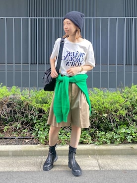 「BARNYARDSTORM（バンヤードストーム）のBARNYARDSTORM / ハイブリッドストレッチブーツ（ブーツ）」を使った、sayakaさん（レディース・158cm）の夏コーディネート