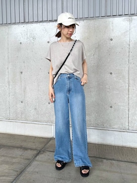 「アイテム（キャップ）」を使った、sayakaさん（レディース・158cm・20代）の春コーディネート