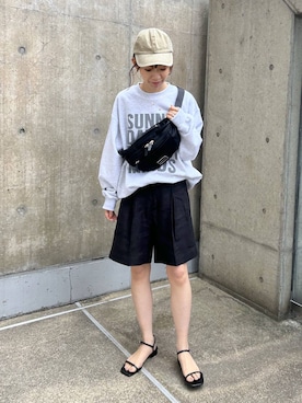 「アイテム（スウェット）」を使った、sayakaさん（レディース・158cm・20代）の春コーディネート