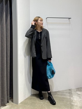 「BAYFLOW（ベイフロー）のアイテム（ワンピース）」を使った、ayakabfさん（レディース・172cm）の秋コーディネート