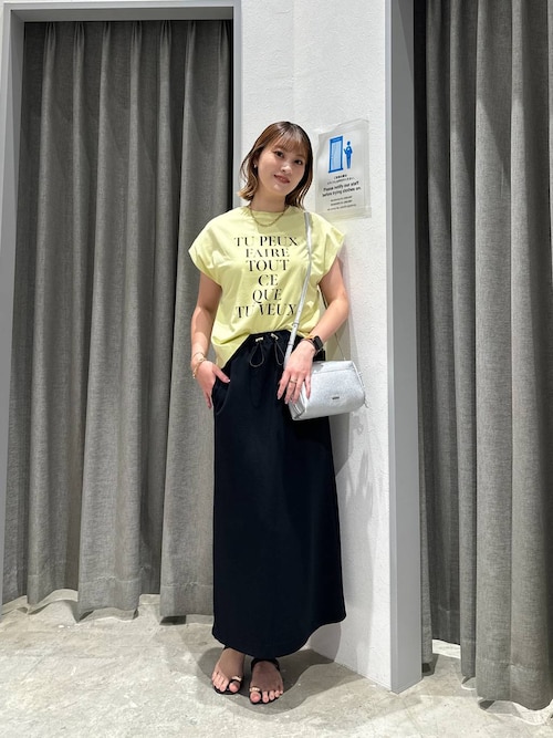 tシャツ 「近藤千尋さんコラボ」オーバーサイズフレンチスリーブT（AJUGA.x BAYFLOW） レディース 近藤千尋さんコラボ】オーバーサイズフレンチスリーブT（AJUGA.x