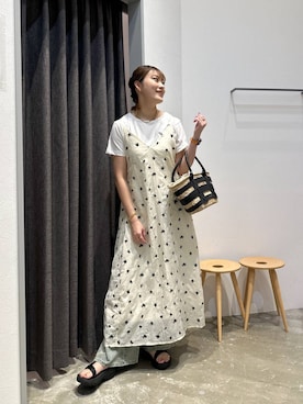 「アイテム（ワンピース）」を使った、ayakabfさん（レディース・172cm）の夏コーディネート
