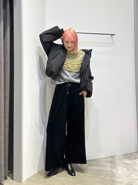 「BAYFLOW（ベイフロー）のアイテム（パンツ）」を使った、ayakabfさん（レディース・172cm）の冬コーディネート