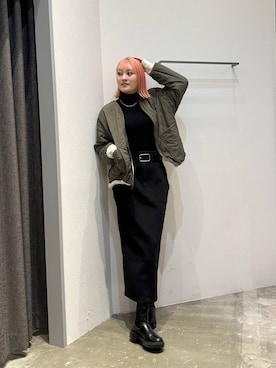 「アイテム（ジャケット/アウター）」を使った、ayakabfさん（レディース・172cm）の秋コーディネート