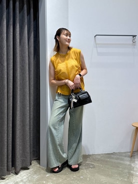 「bijorie（ビジュリィ）の【bijorie】カップ付きリブスクエアキャミ／NEW BASIC 25SS（インナーウェア/肌着）」を使った、ayakabfさん（レディース・172cm・20代）の夏コーディネート