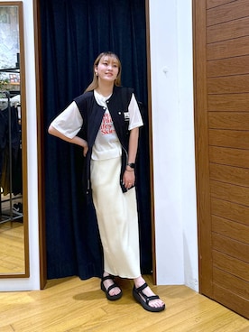 「HEREIAM（ヘレイアム）のアイテム」を使った、ayakabfさん（レディース・172cm）の夏コーディネート