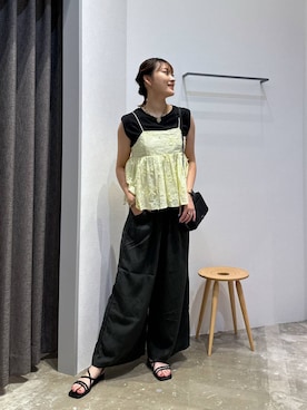 「骨格ストレート」｜「アイテム（サンダル）」を使った、ayakabfさん（レディース・172cm・20代）の夏コーディネート