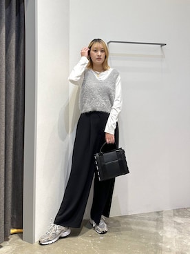 「アイテム（トートバッグ）」を使った、ayakabfさん（レディース・172cm）の秋コーディネート