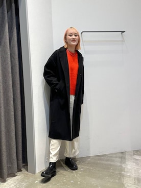 「アイテム（チェスターコート）」を使った、ayakabfさん（レディース・172cm・20代）の冬コーディネート