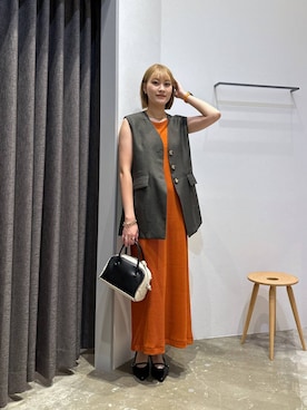 「アイテム（ベスト）」を使った、ayakabfさん（レディース・172cm）の夏コーディネート