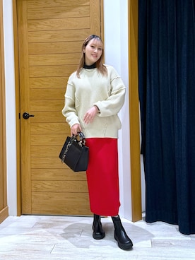 「BAYFLOW（ベイフロー）のアイテム（ニット/セーター）」を使った、ayakabfさん（レディース・172cm）の冬コーディネート