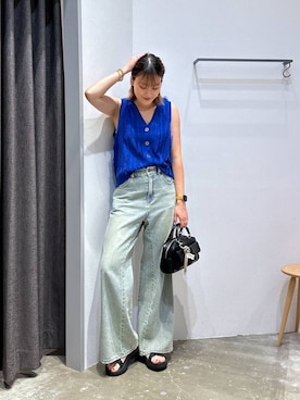 「アイテム（ボストンバッグ）」を使った、ayakabfさん（レディース・172cm・20代）の夏コーディネート