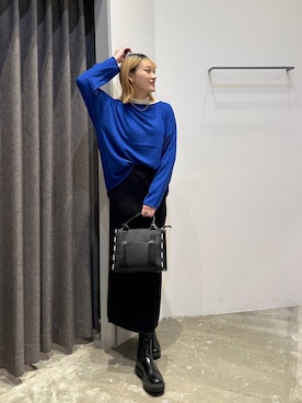 「アイテム（トートバッグ）」を使った、ayakabfさん（レディース・172cm）の秋コーディネート