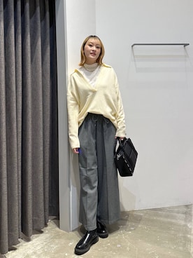 「アイテム（トートバッグ）」を使った、ayakabfさん（レディース・172cm）の秋コーディネート