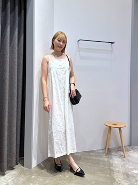 「bijorie（ビジュリィ）の【bijorie】カップ付きリブスクエアキャミ／NEW BASIC 25SS（インナーウェア/肌着）」を使った、ayakabfさん（レディース・172cm・20代）の夏コーディネート