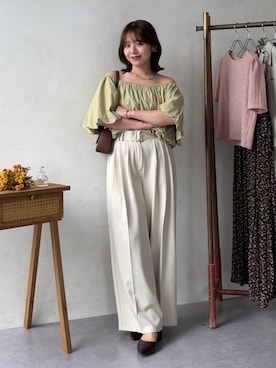 「Thevon（ゼボン）のアイテム（バッグ）」を使った、mayuさん（レディース・157cm）の春コーディネート