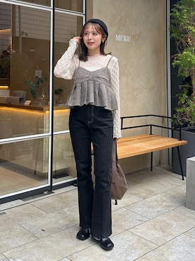 「アイテム（トートバッグ）」を使った、mayuさん（レディース・157cm）の夏コーディネート