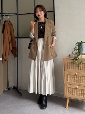 「Thevon（ゼボン）のアイテム」を使った、mayuさん（レディース・157cm）の春コーディネート