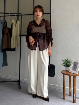 「Thevon（ゼボン）のアイテム（バッグ）」を使った、mayuさん（レディース・157cm）の春コーディネート