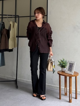 「Thevon（ゼボン）のアイテム（バッグ）」を使った、mayuさん（レディース・157cm）の春コーディネート
