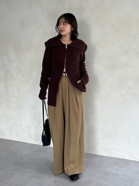 「Thevon（ゼボン）のアイテム」を使った、mayuさん（レディース・157cm）の冬コーディネート