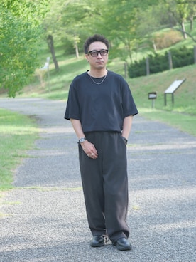 「UNIQLO U」｜「アイテム（ブーツ）」を使った、YUKI    さん（メンズ・170cm）の夏コーディネート