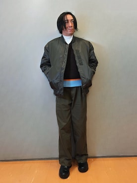 「ニットベスト」｜「アイテム（その他アウター）」を使った、YUKI    さん（メンズ・170cm）の秋コーディネート