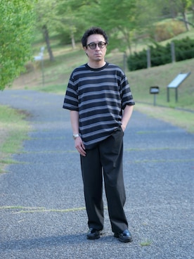 「OMEGA（オメガ）のアイテム（アナログ腕時計）」を使った、YUKI    さん（メンズ・170cm）の夏コーディネート