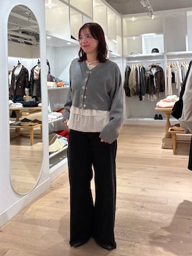 「mystic（ミスティック）のアイテム（カーディガン/ボレロ）」を使った、horieyumiさん（レディース・156cm）の秋コーディネート