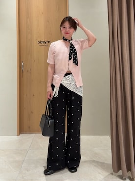 「mystic（ミスティック）のアイテム（マフラー）」を使った、horieyumiさん（レディース・156cm）の春コーディネート