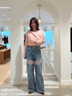 「アイテム（パンプス、イエロー系）」を使った、horieyumiさん（レディース・156cm）の秋コーディネート