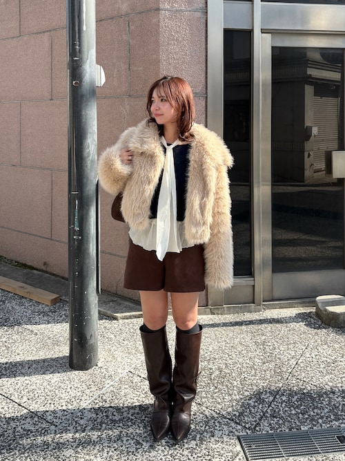 セール】【今すぐお届け可能！軽くて暖かい◎】ショートファーコート