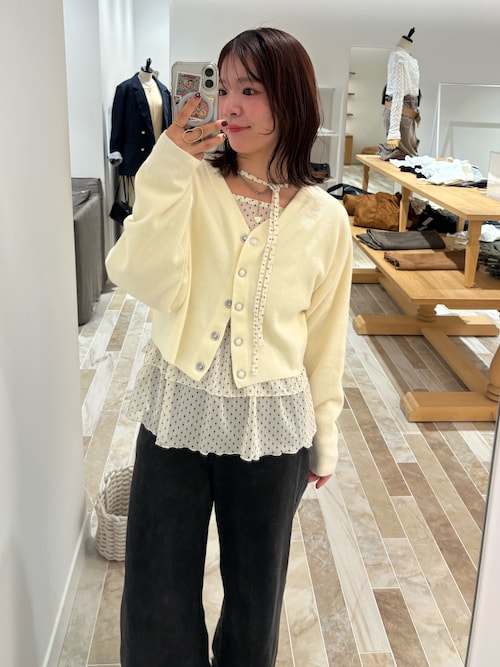 mystic ドットティアードプルオーバー　ホワイト　ドット mystic tシャツ ドットティアードプルオーバー レディース