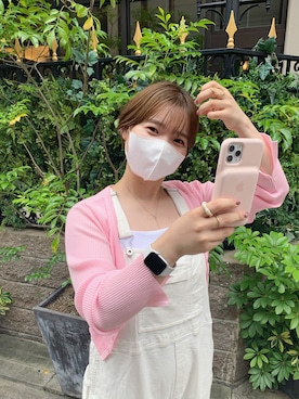 「mystic（ミスティック）のアイテム（サロペット/オーバーオール）」を使った、horieyumiさん（レディース・156cm）の夏コーディネート