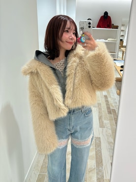 「mystic（ミスティック）のアイテム（パーカー）」を使った、horieyumiさん（レディース・156cm）の冬コーディネート
