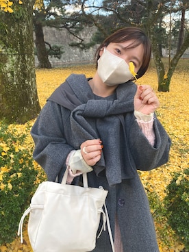 「mystic（ミスティック）のアイテム（その他アウター）」を使った、horieyumiさん（レディース・156cm）の冬コーディネート