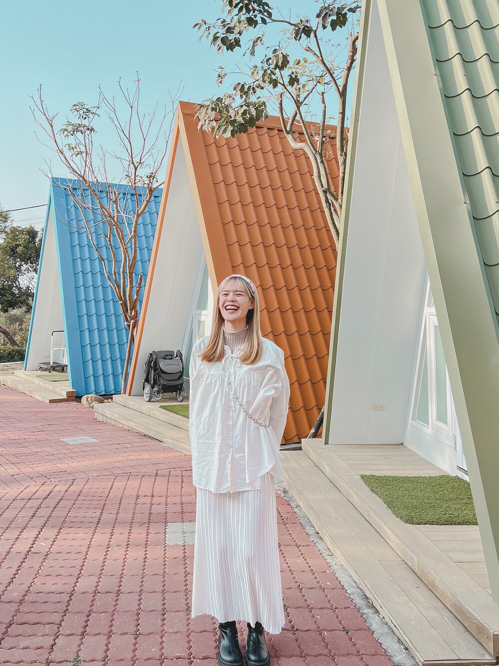 「春コーデ、ootd、コーデ」｜「MEIER.Qのアイテム（ワンピース、ホワイト系）」を使った、krykimasさん（レディース・160cm）の春コーディネートの1枚目の写真