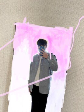 「春夏コーデ」｜「GU（ジーユー）のアイテム（ニット/セーター）」を使った、1sei_styleさん（メンズ・166cm）の春コーディネート