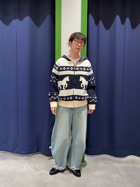 「アイテム（ローファー）」を使った、risakoさん（レディース・160cm・30代）の冬コーディネート