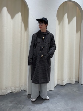 「アイテム（ダッフルコート）」を使った、risakoさん（レディース・160cm）の秋コーディネート