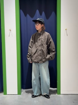 「アイテム（ナイロンジャケット）」を使った、risakoさん（レディース・160cm）の秋コーディネート