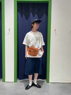 「アイテム（ボディバッグ/ウエストポーチ）」を使った、risakoさん（レディース・160cm・30代）の夏コーディネート