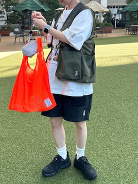 「DOD（ディーオーディー）のアイテム（パンツ）」を使った、risakoさん（レディース・160cm）の春コーディネート