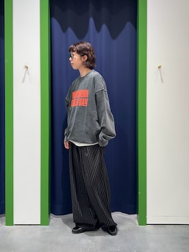 「アイテム（スラックス）」を使った、risakoさん（レディース・160cm・30代）の秋コーディネート