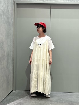 「アイテム（ワンピース/ドレス）」を使った、risakoさん（レディース・160cm）の夏コーディネート