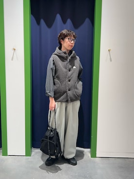 「アイテム（ベスト）」を使った、risakoさん（レディース・160cm・30代）の冬コーディネート