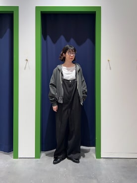 「アイテム（パーカー）」を使った、risakoさん（レディース・160cm・30代）の春コーディネート